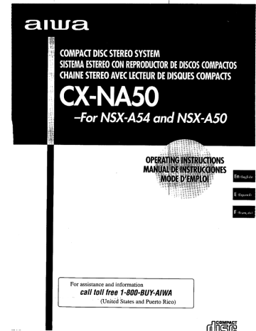 Aiwa Cx Na50 Operating Instructions Manualzz