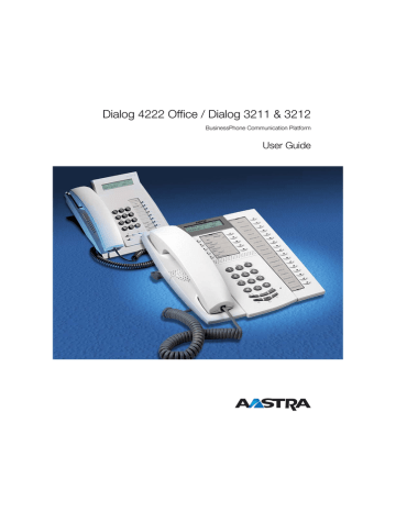 Aastra Dialog 3211 User guide | Manualzz