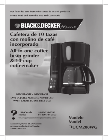 Black and Decker Appliances UCM200WG User manual | Manualzz
