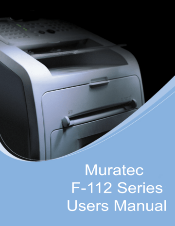 Muratec F-112 Series User`s guide | Manualzz