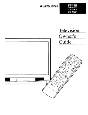 Mitsubishi CK-31304 Color Television Owner's Guide | Manualzz