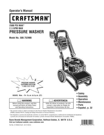 Craftsman 580 Operating Instructions Manualzz