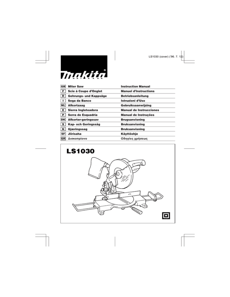 Makita Ls1030n User Manual Manualzz