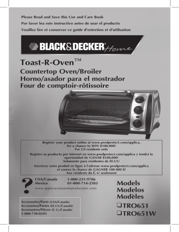 User manual Black & Decker Toast-R-Oven TRO4070 (English - 19 pages)