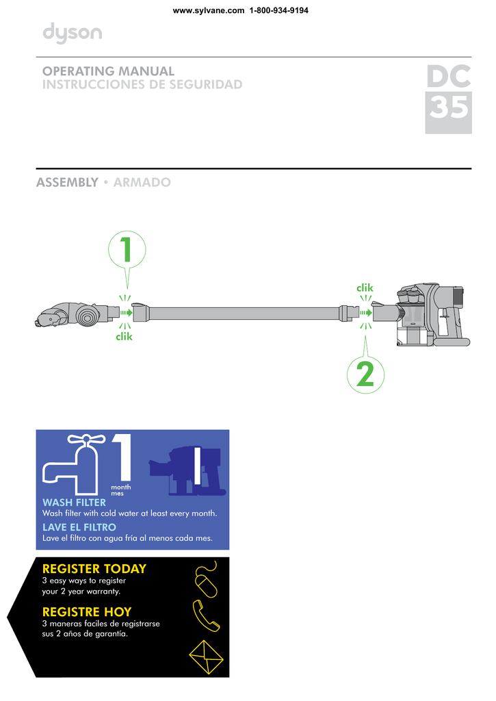 Dyson DC35 MULTI FLOOR Manual de usuario | Manualzz