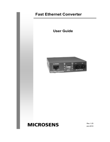 Microsens 10 100base Tx To 100base Fx User Guide Manualzz