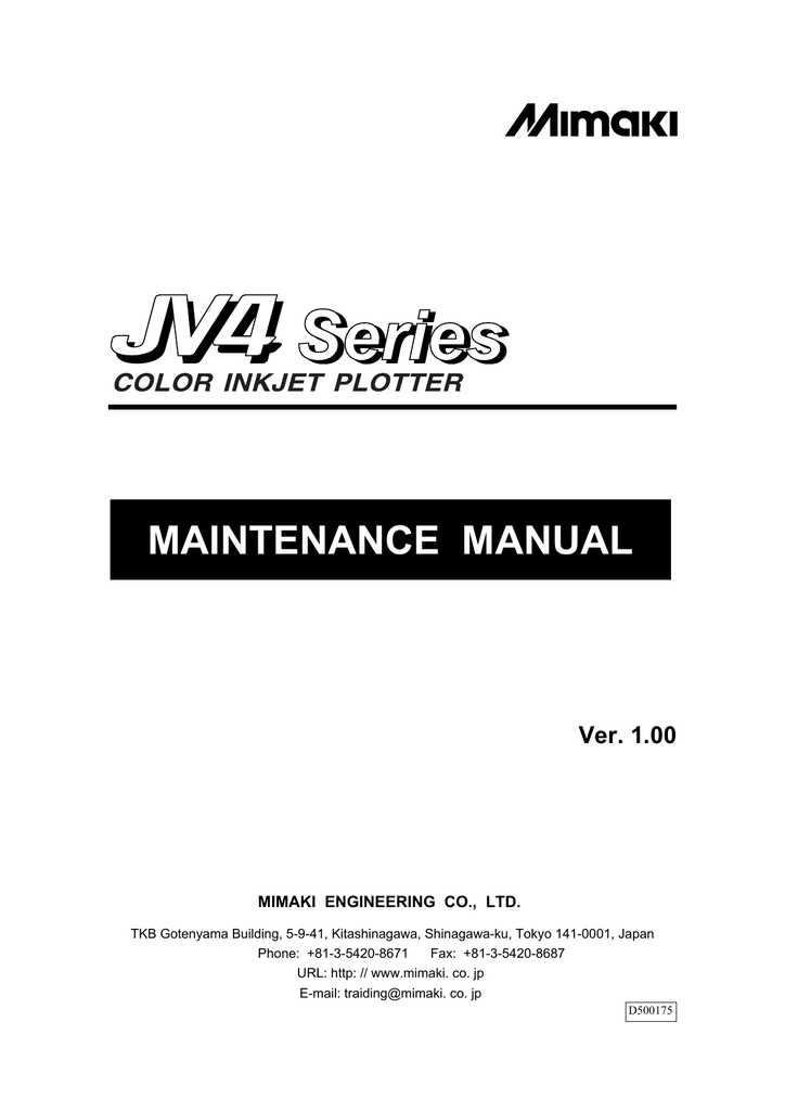 MIMAKI Tx2-1600 Instruction manual 