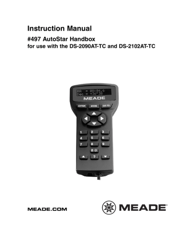 meade autostar 497 firmware update