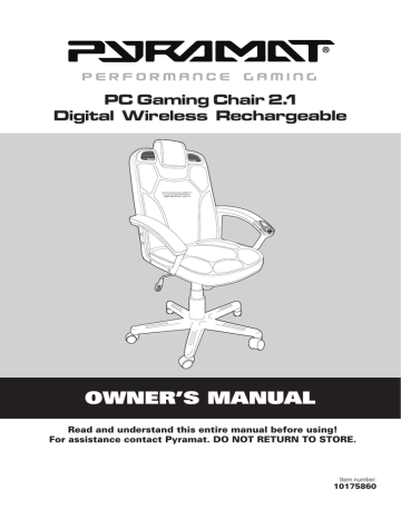 sharper image gaming chair instructions