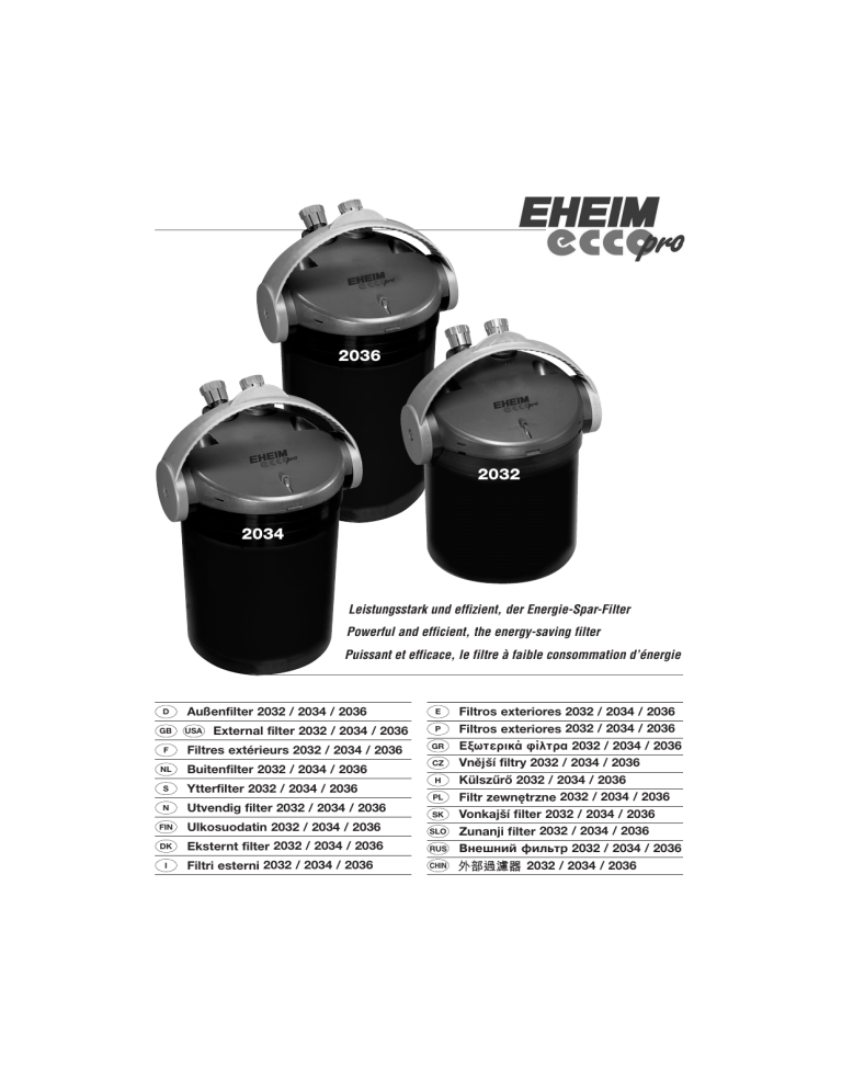 Eheim Ecco Pro 300 Ecco Pro 130 Ecco Pro 0 Power Cleaner Owner S Manual Manualzz