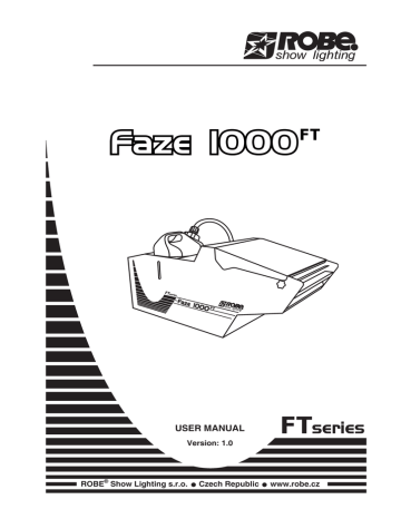 Robe Faze 1000 FT User manual | Manualzz
