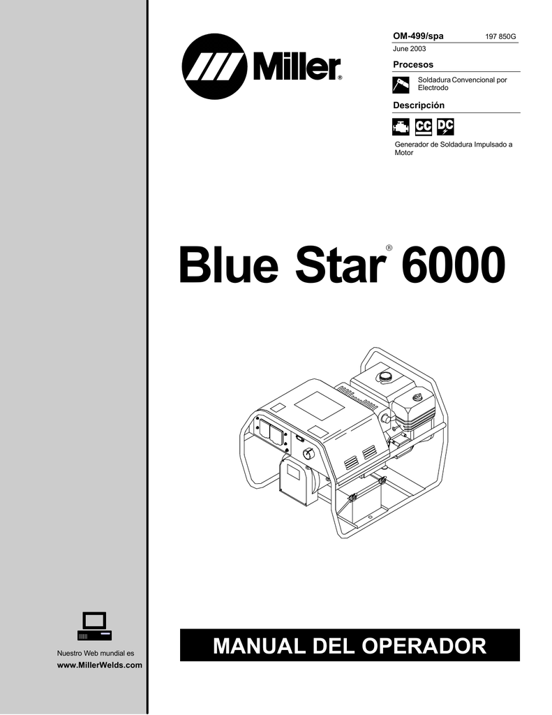 Blue Star 6000 - Miller Electric | Manualzz