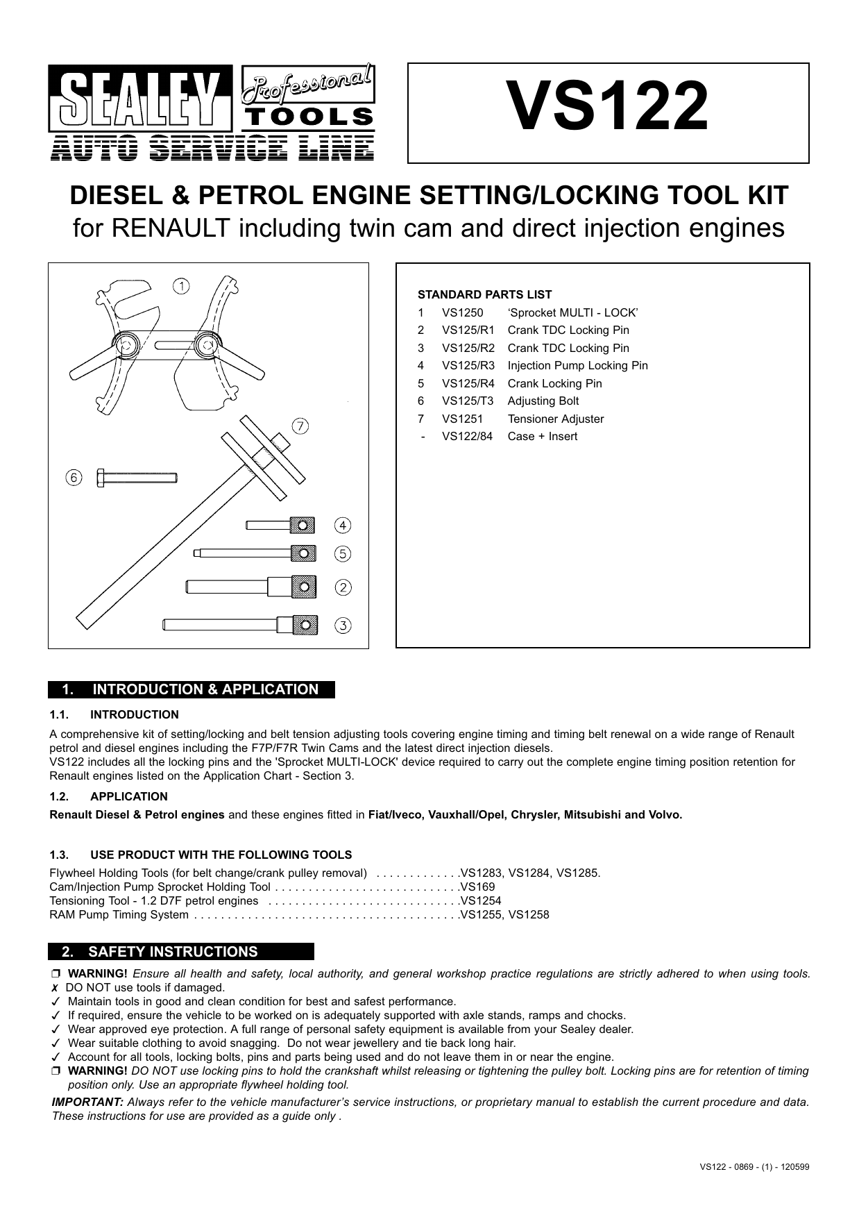 Diesel Petrol Engine Setting Locking Tool Kit For Manualzz