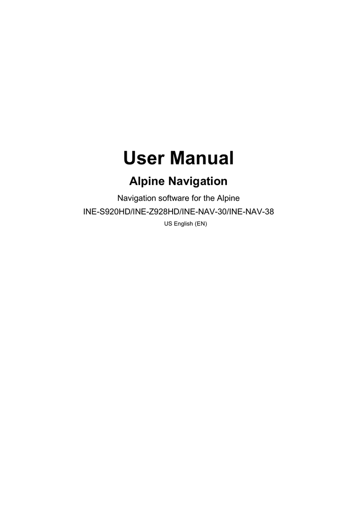 Alpine INE-S920E User manual | Manualzz