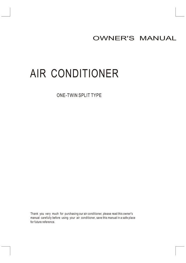 Daitsu Air Conditioner Owner`s manual | Manualzz