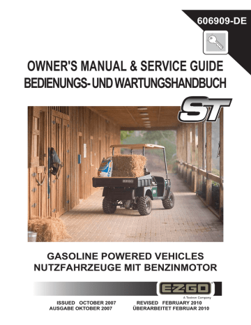 Owner's manual | Ezgo ST 400 CARB Owner`s manual | Manualzz