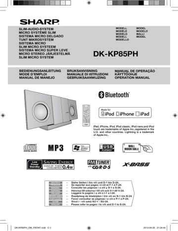 Sharp DK-KP85PH Specifications | Manualzz