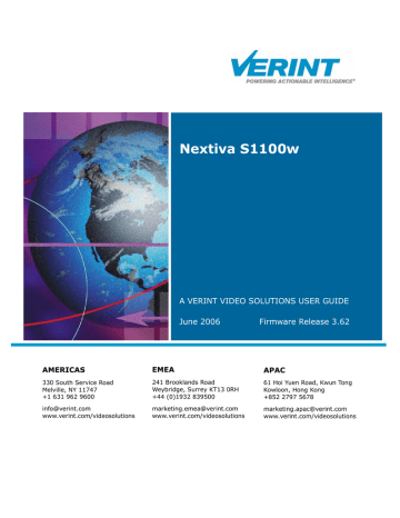 Verint Nextiva S1700e Series User guide | Manualzz