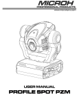 Microh Profile Spot PZM Instruction manual