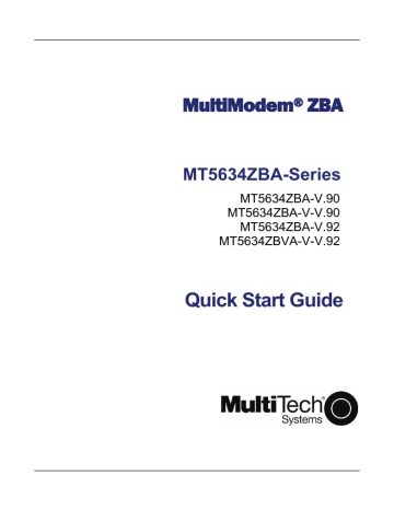 Multitech MT5634ZBA-VV.90 User guide | Manualzz