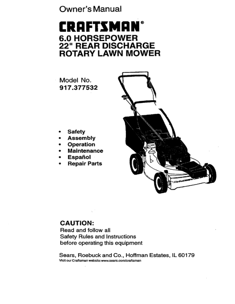 sears lawn mower maintenance