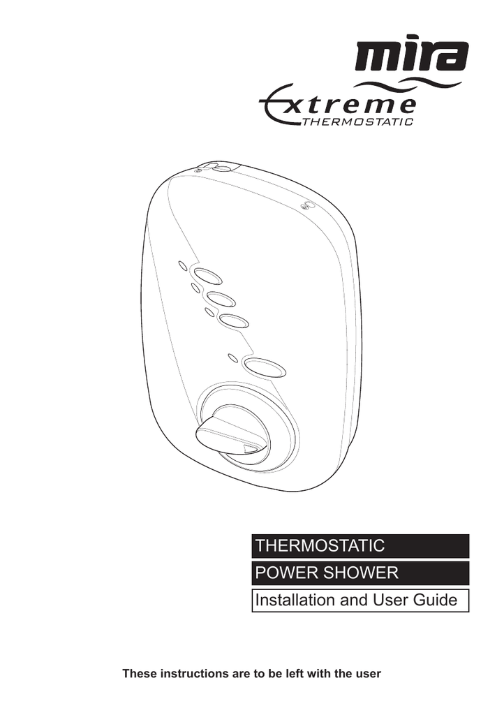 Mira Extreme Thermostatic User Guide Manualzz