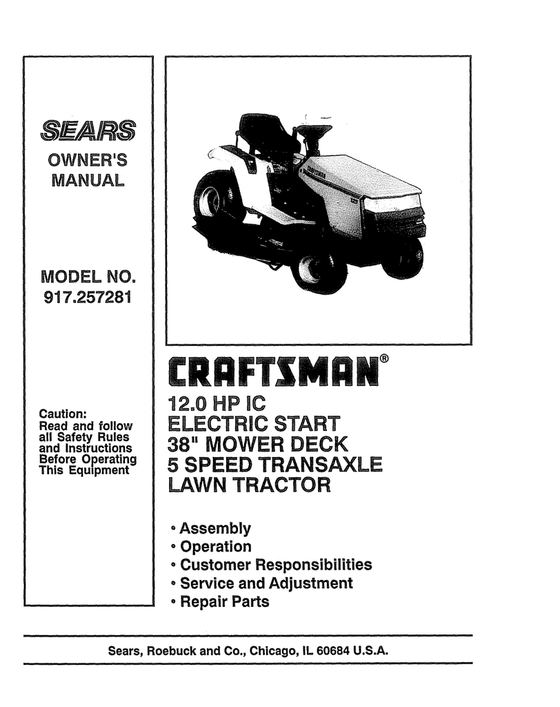 black craftsman lawn mower