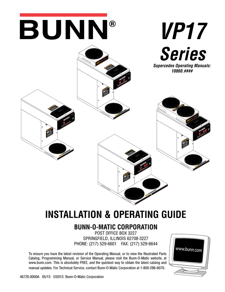 bunn vp17 series