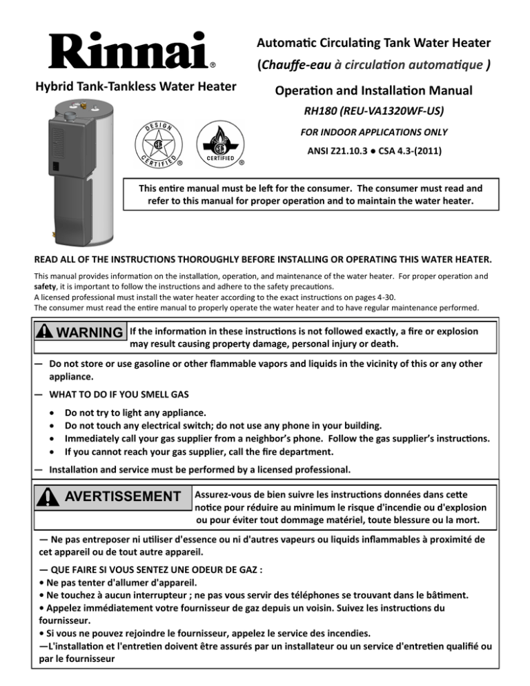 rinnai rice cooker manual