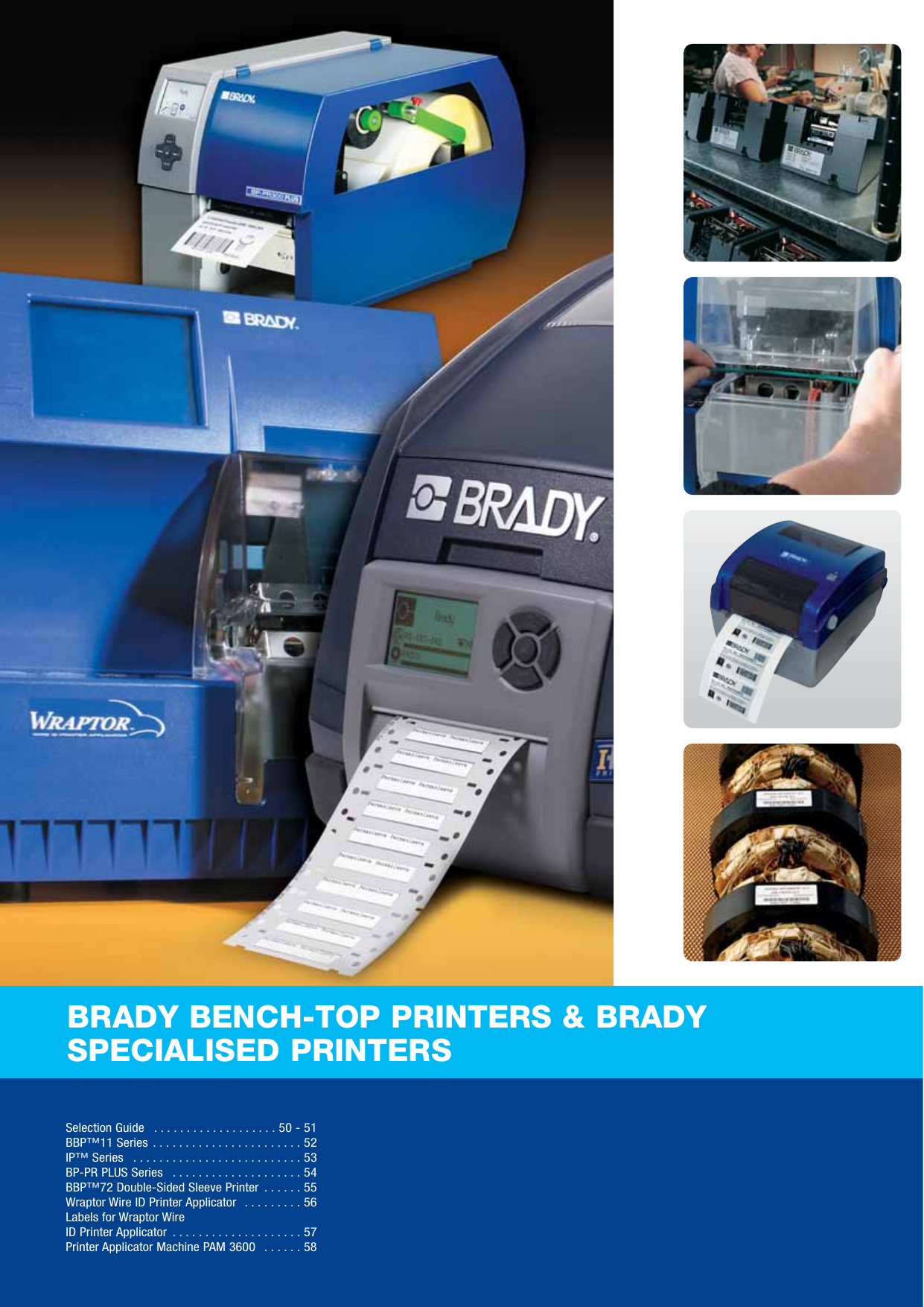 BRADY BENCH-TOP PRINTERS 