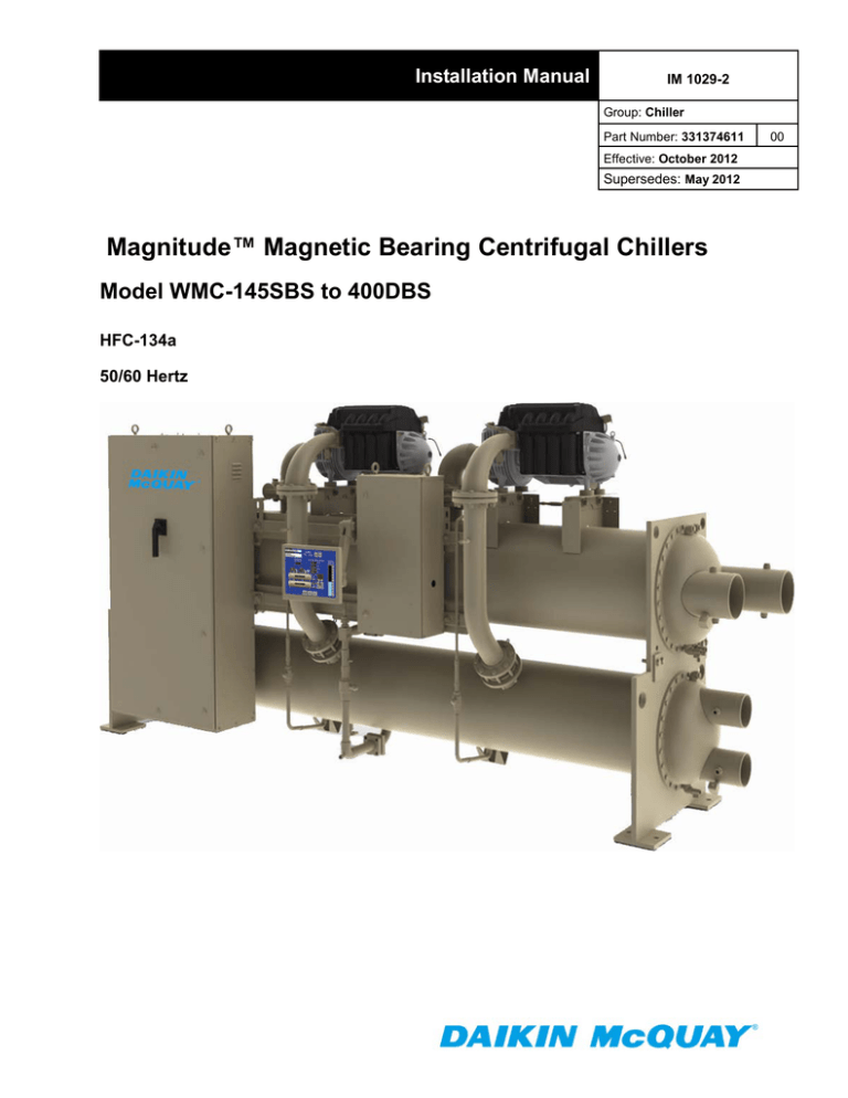 McQuay WMC Installation manual | Manualzz