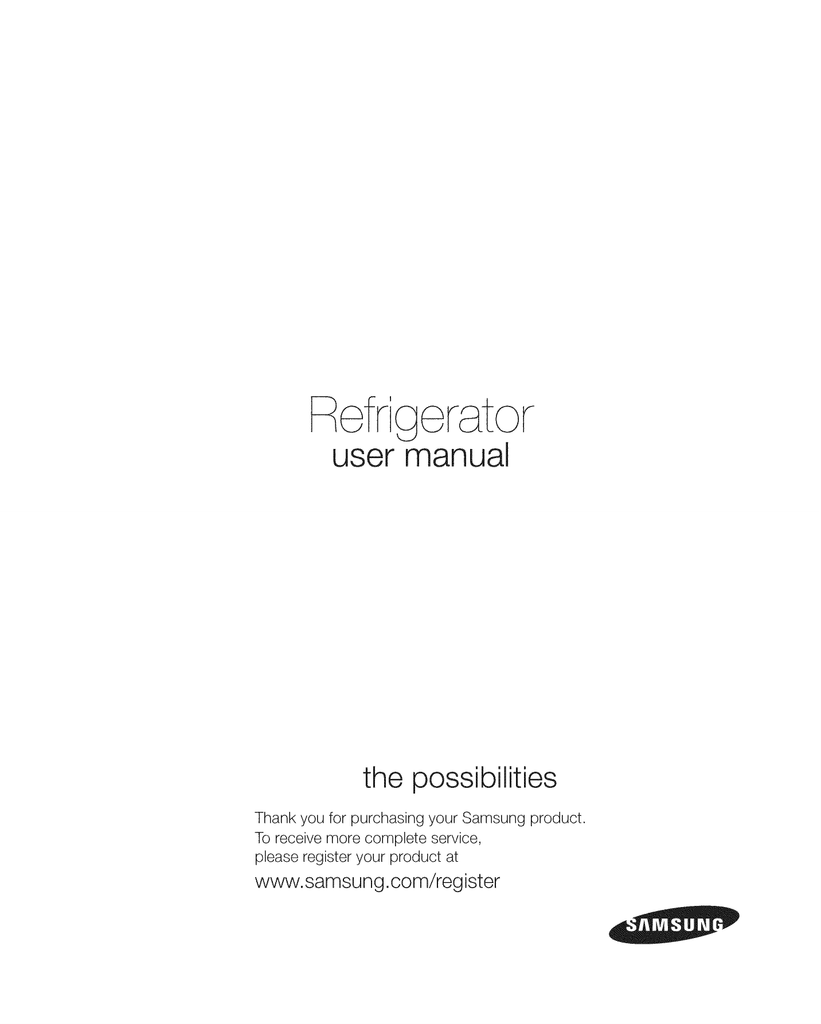 Samsung RF26X User manual