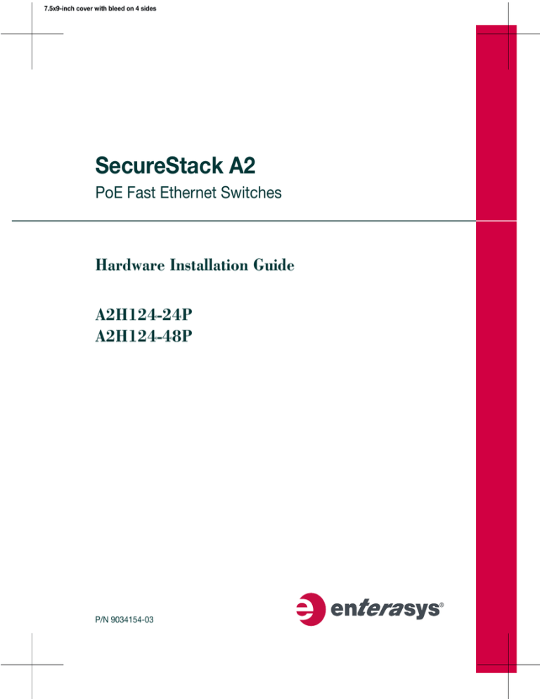 Enterasys Securestack h124 48p Installation Guide Manualzz