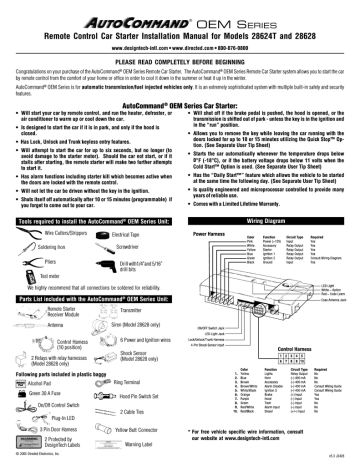 Directed Electronics AutoCommand 25622 Installation Manual | Manualzz