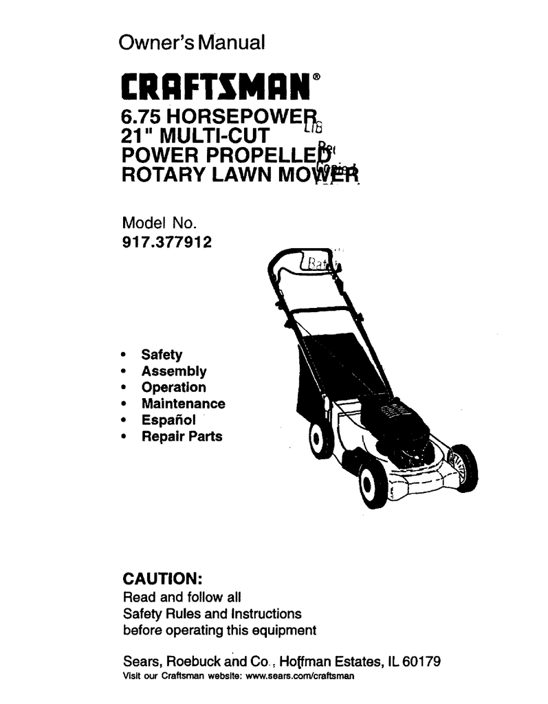 Craftsman 6 75 Lawn Mower Parts Manual | Reviewmotors.co