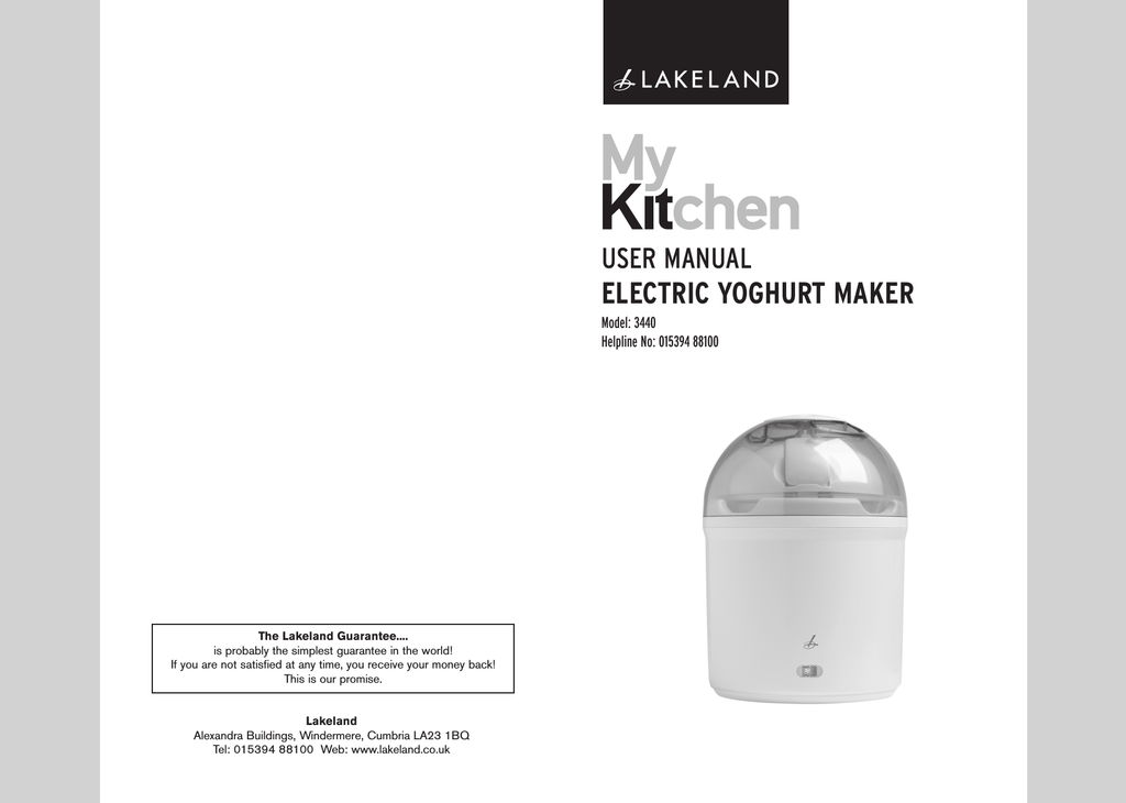 vonshef digital yoghurt maker instructions