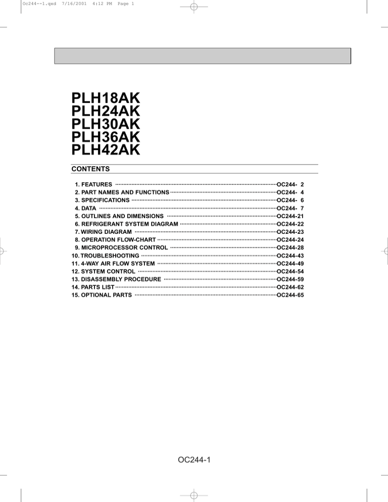 Mitsubishi Mr.Slim PLH-AAK Specifications | Manualzz