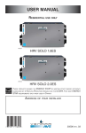 Venmar SOLO 1.5ES &amp; SOLO 2.0ES User Manual