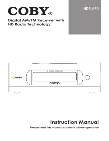 Coby HDR 650 - Radio / HD Tuner 