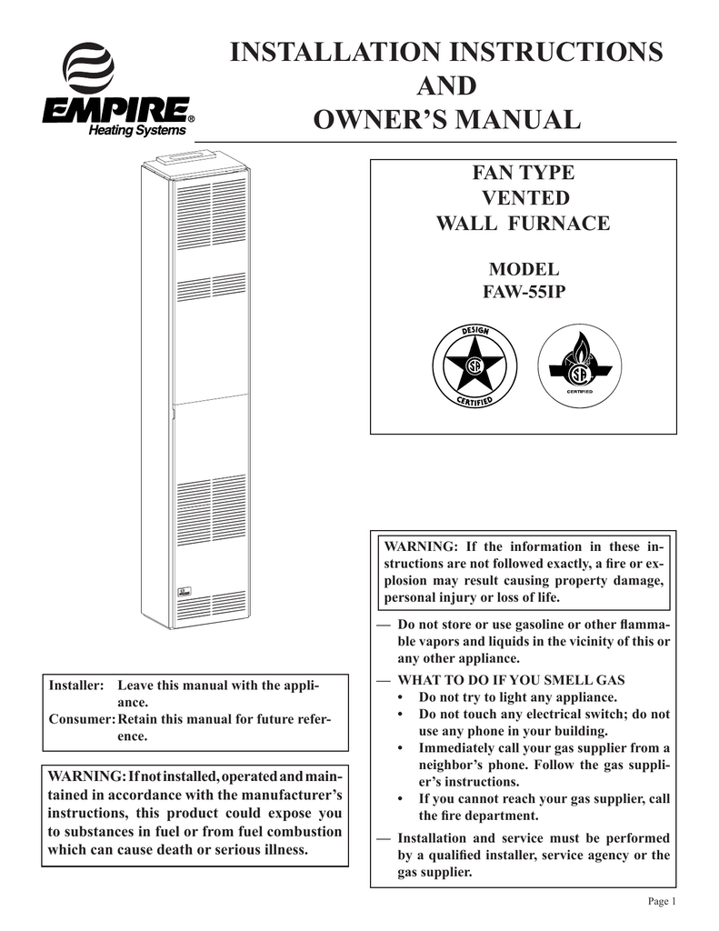 Empire Wall Furnace Troubleshooting 2025