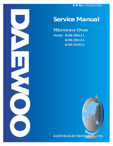 Daewoo KOR-181G2A Service manual | Manualzz