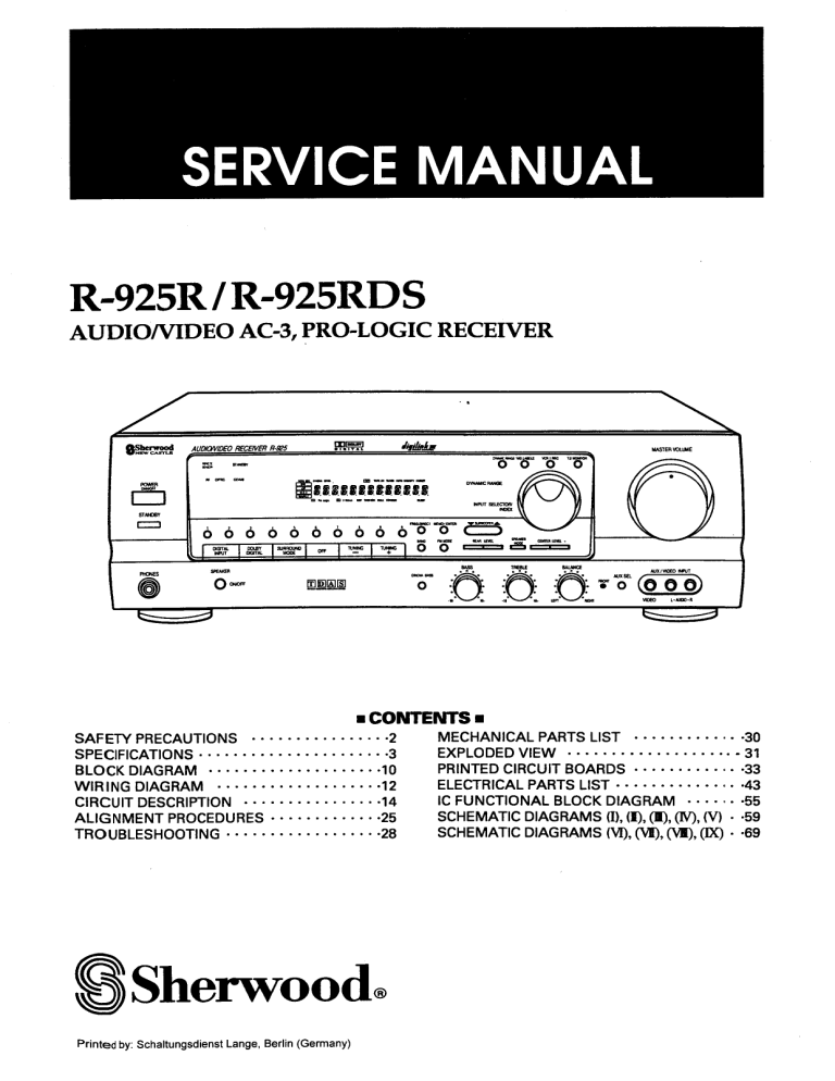 Sherwood Rd 925rds User Manual Manualzz