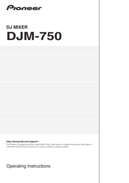 Pioneer DJM750K Operating instructions