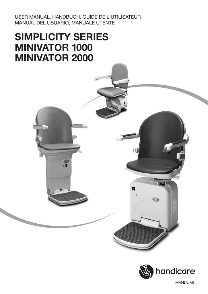 Minivator 2000 Series Benutzerhandbuch Manualzz