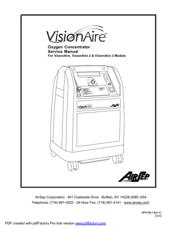 AirSep VisionAire 2 Service manual | Manualzz