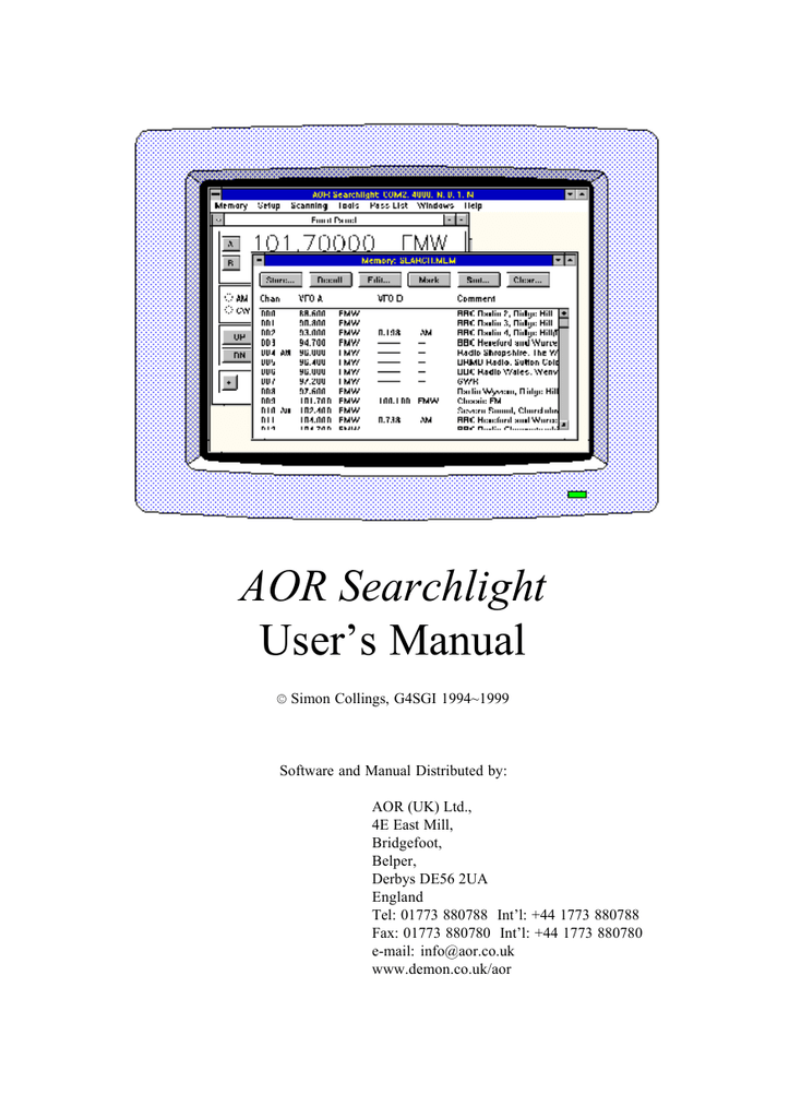 AOR AR-3000A User`s manual | Manualzz