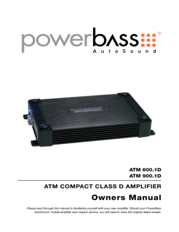 PowerBass ATM 600.1D Specifications | Manualzz