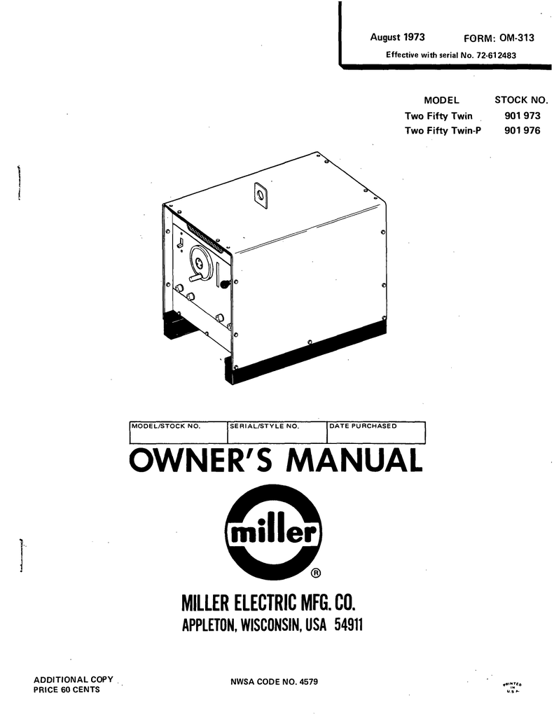 Miller Thunderbolt 225 Wiring Diagram - Wiring Diagram