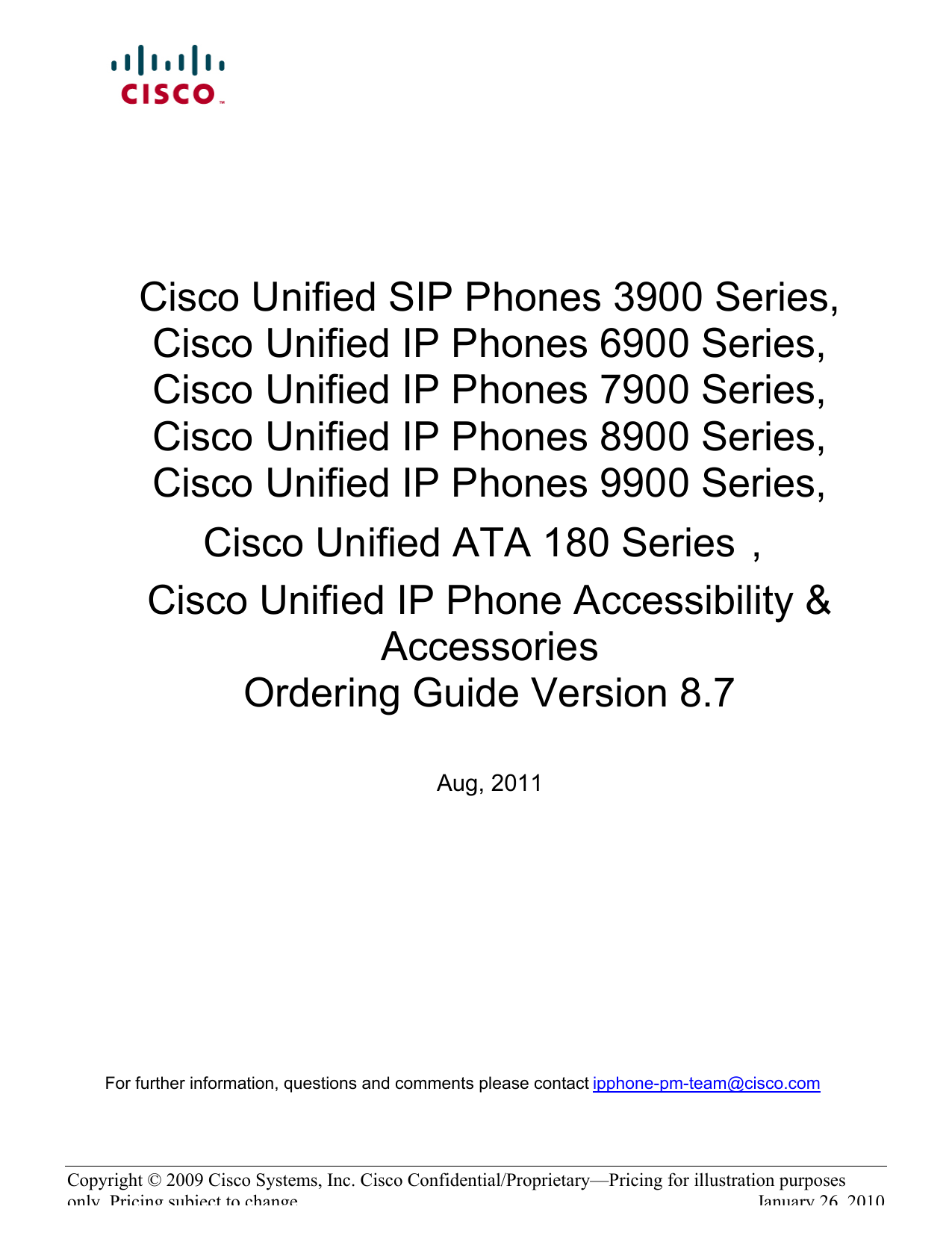 8900 Cisco 6900 9900 Series Compatible Handset CP-6900-MHS-CG= 