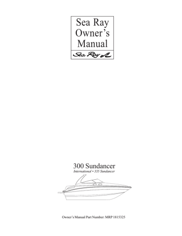 Sea Ray 300 Sundancer Owner S Manual Manualzz